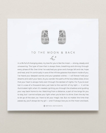 Bryan Anthonys - To the Moon and Back Hoop Earrings: Silver