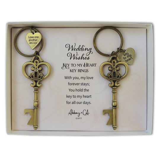 Abbey + CA Gift - Antique Key Ring Sets: Wedding Wishes