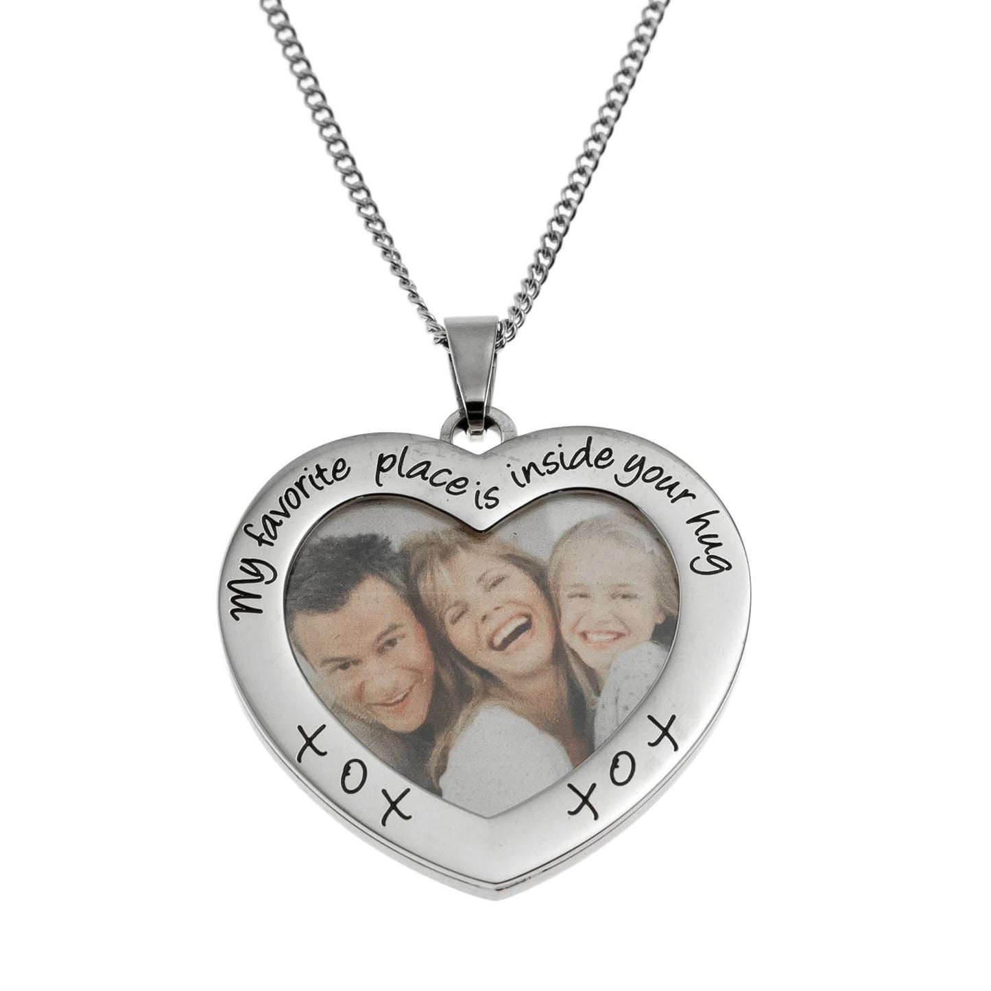 Joyful Sentiments - "My Favorite Place" Heart Photo Frame Necklace