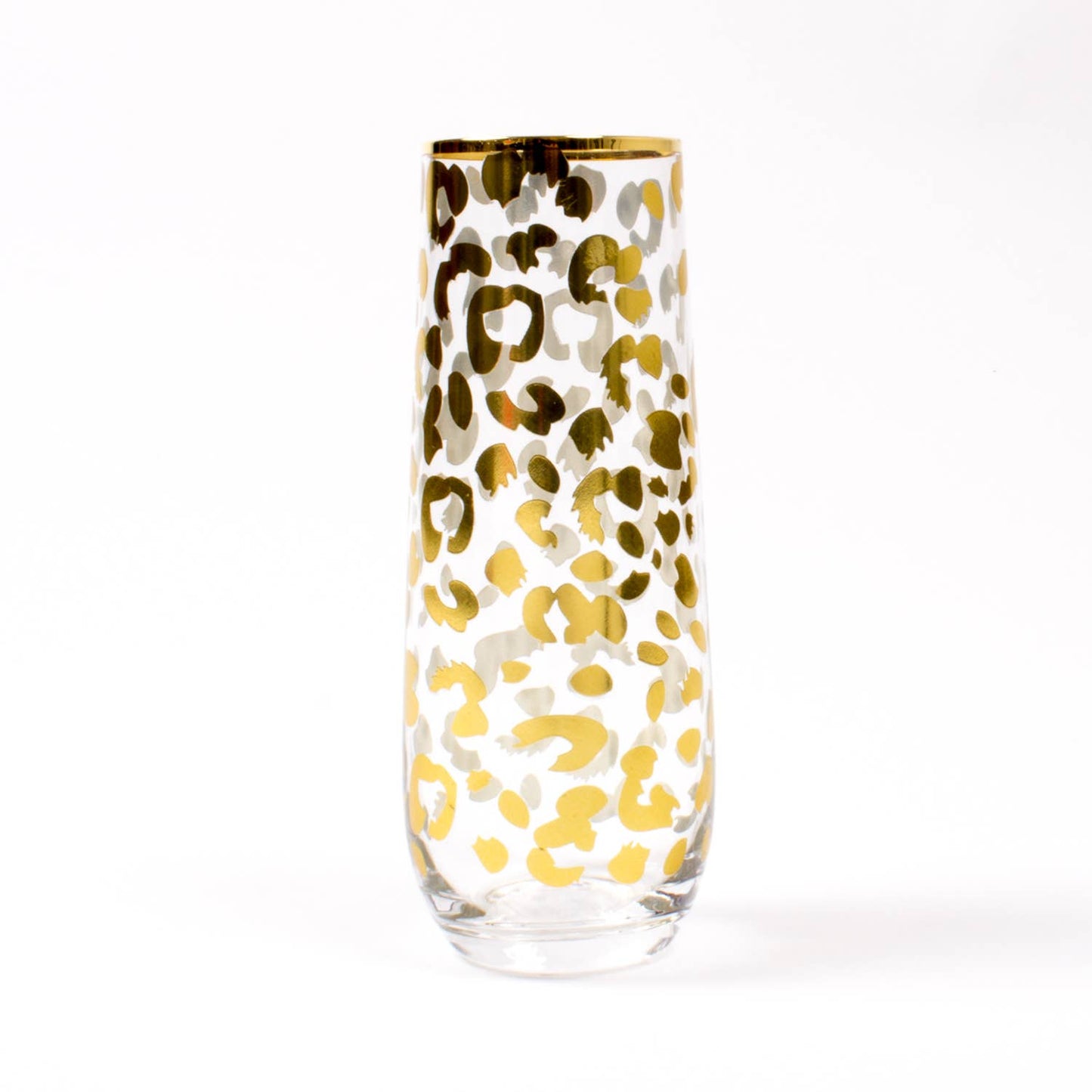 8 Oak Lane - Gold Leopard Stemless Champagne Glass