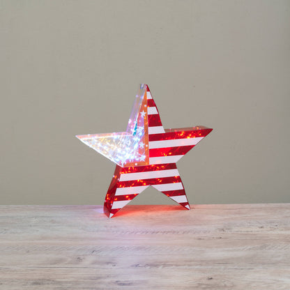 The Gerson Companies - Discount 13.4"L USB Elec. or B/O Lit Holographic Americana S