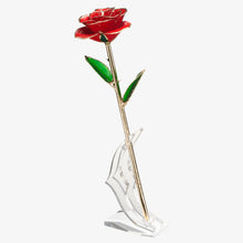 Load image into Gallery viewer, The Wine Savant /  Khen Glassware - Anniversary, Birthday &amp; Everyday 24K Gold Rose Love Box
