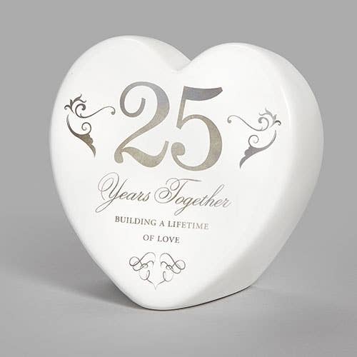 Roman - 3.75"H 25TH ANNIVERSARY HEART