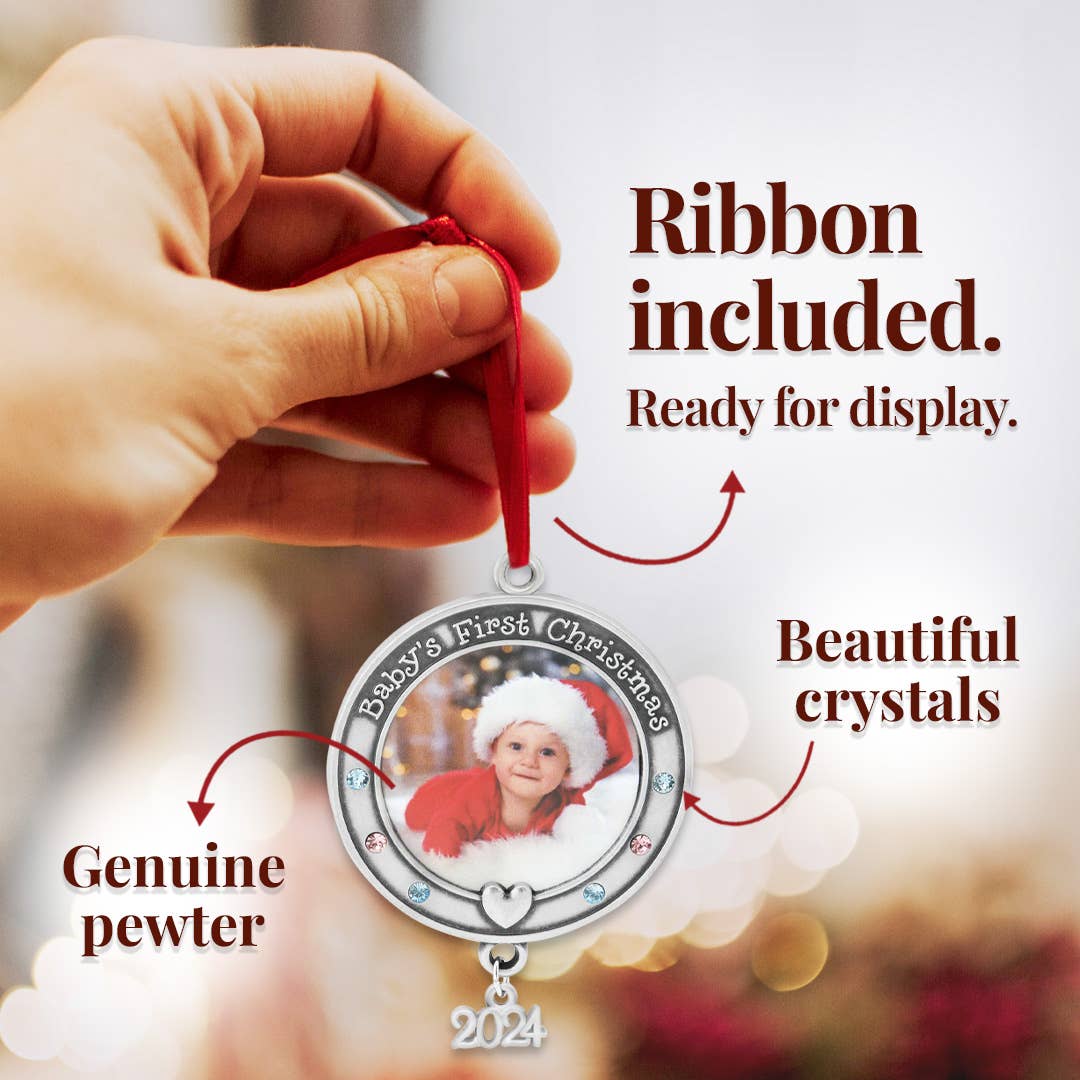 Gloria Duchin - Baby's First Christmas Pewter Photo Frame Ornament