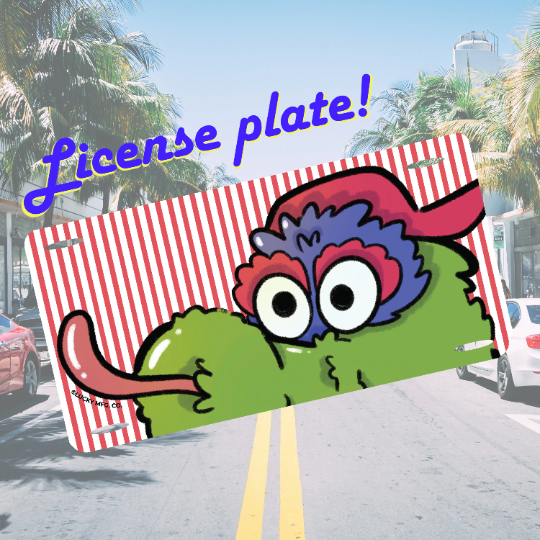 Lucky Mfg. Co. - Phillie Phanatic License Plate