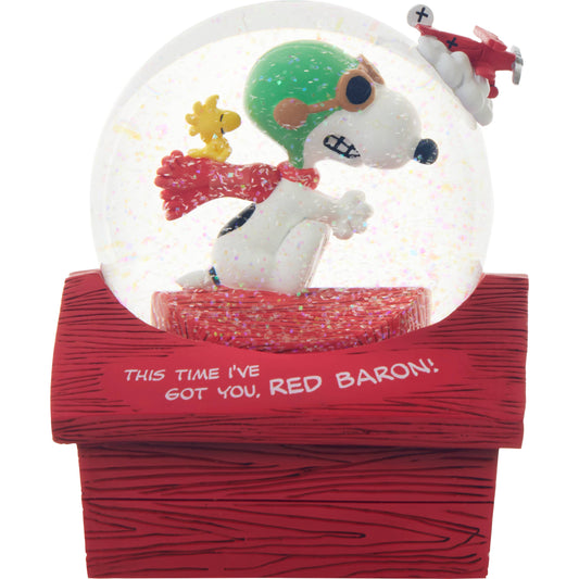 Precious Moments - Peanuts This Time I’ve Got You, Red Baron! Musical Globe