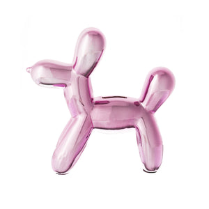 Creative Gifts International Inc. - PINK BALLOON DOG CERAMIC BANK, 8.5" X 8.5"