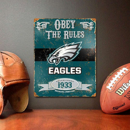 Party Animal, Inc. - Philadelphia Eagles Embossed Metal Sign
