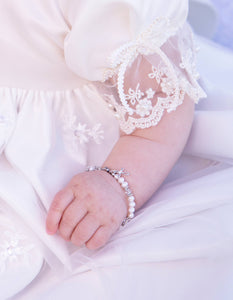 Cherished Moments - Baptism to Bride™  Baby Cross Bracelet Gift for Baby Girl