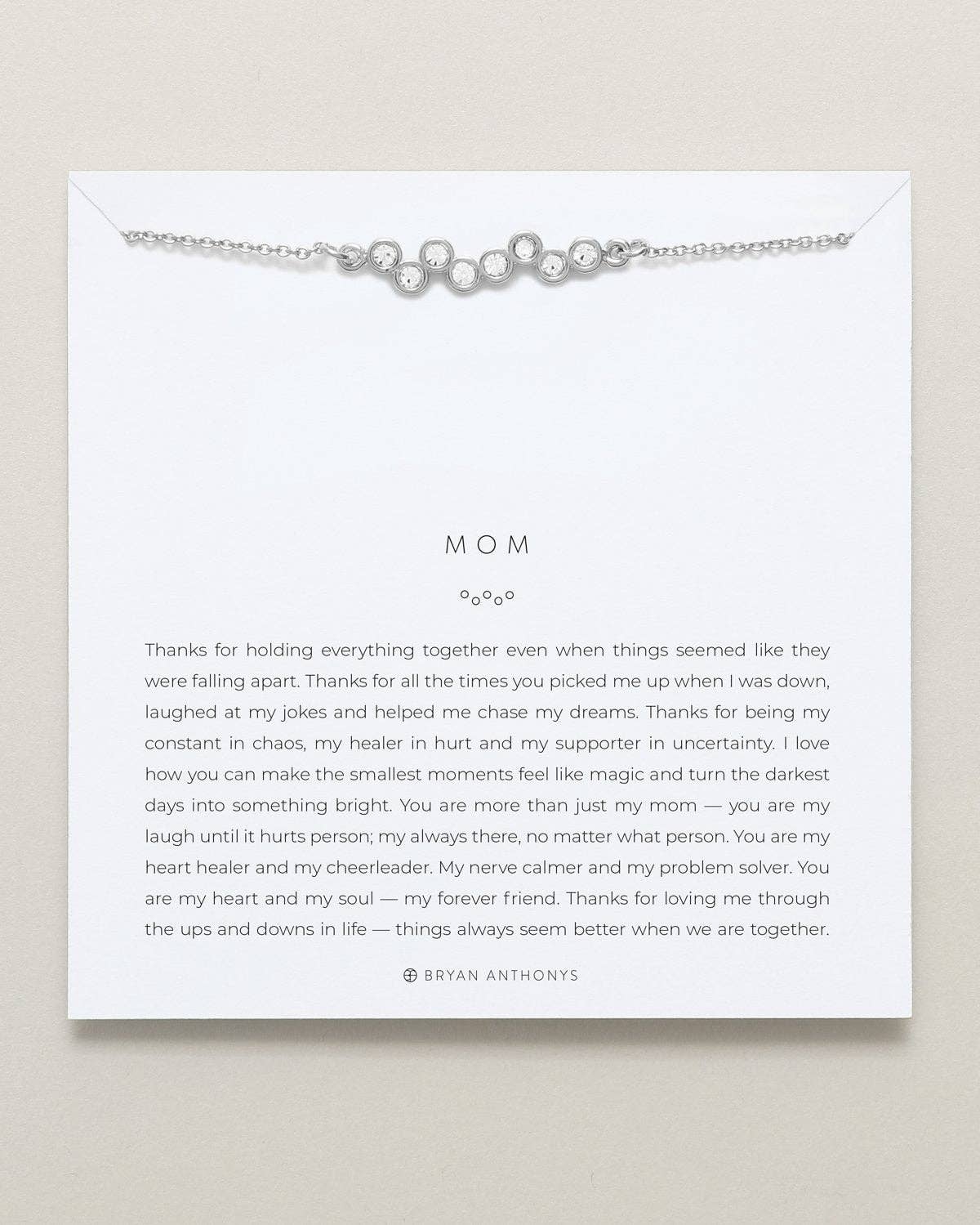 Bryan Anthonys - Mom Necklace: Silver / Crystal