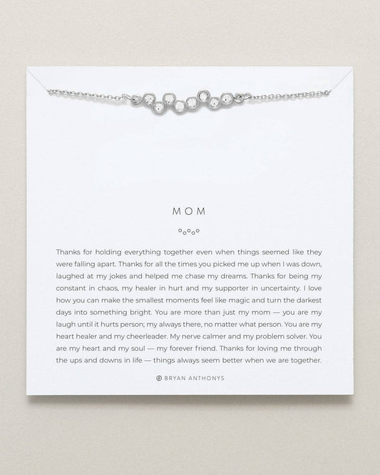 Bryan Anthonys - Mom Necklace: Silver / Crystal