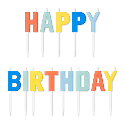 DICKENS INC. - Birthday Letter Candles – Happy Birthday Multicolor Set