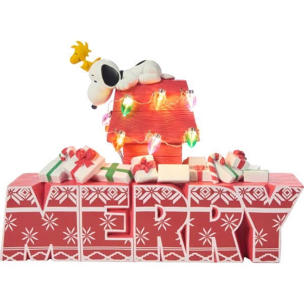 Precious Moments - Peanuts Snoopy and Woodstock Wishing You A Very Merry & Cozy