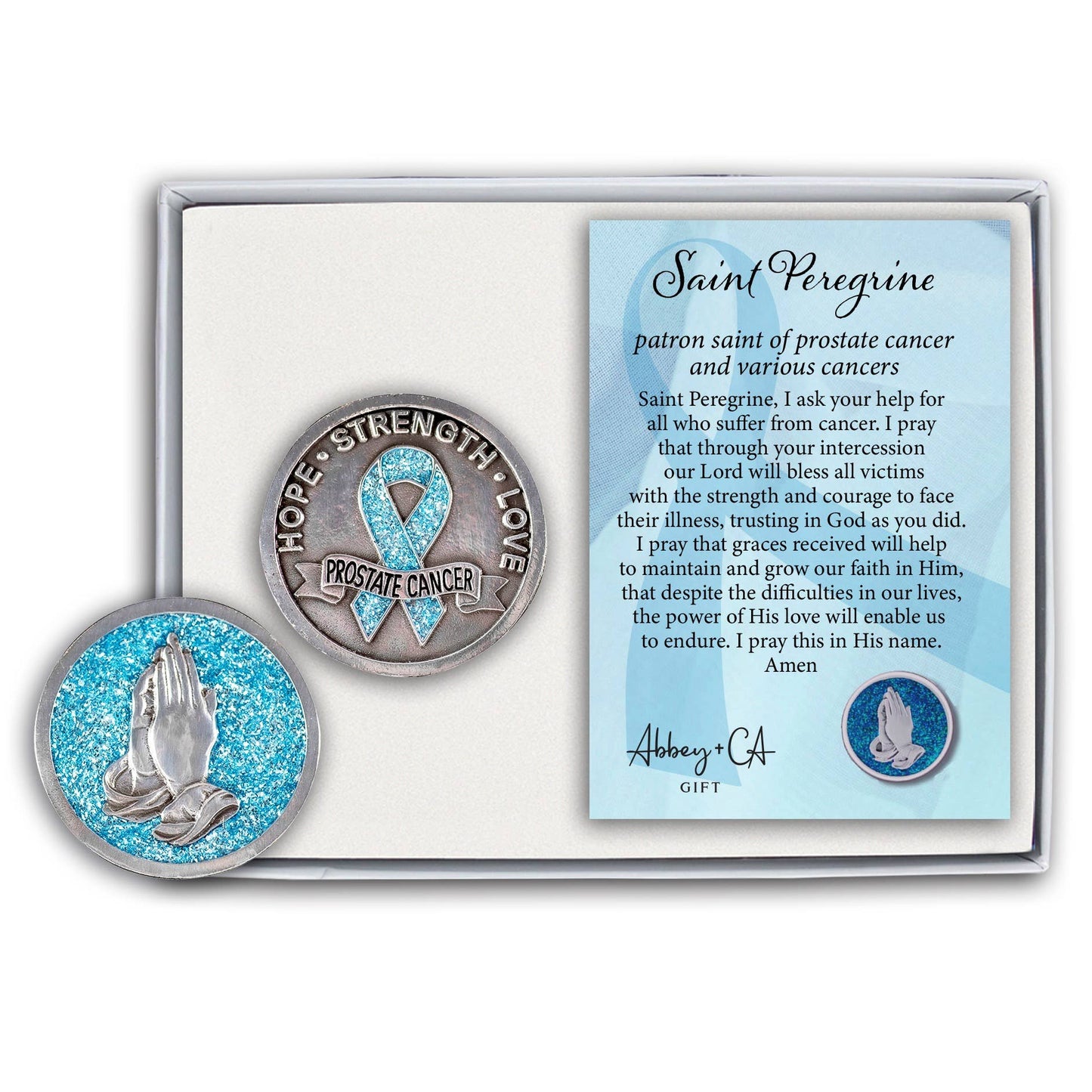 Abbey & CA Gift - Hope Strength Love Patron Saint Tokens: St. Jude