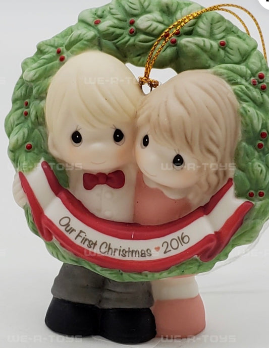 Precious Moments "Our First Christmas Together" Dated 2016 Porcelain Ornament