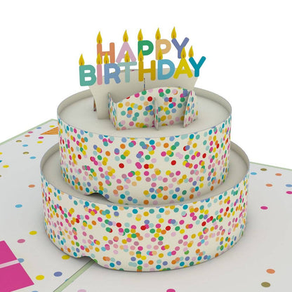 Lovepop Cards - Sprinkles Birthday Cake 5''x7'' Card, Birthday Cards