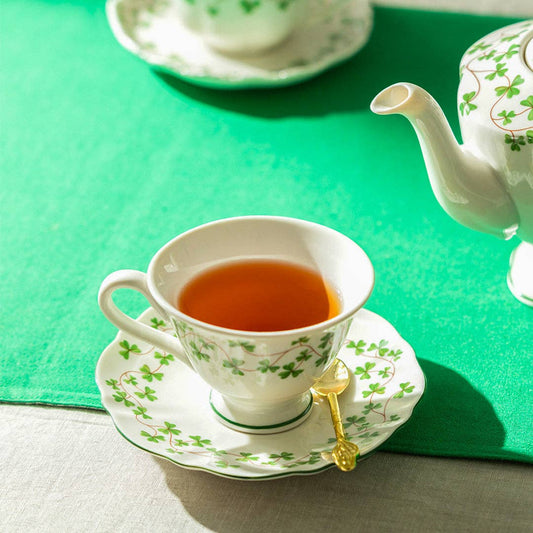 Grace Teaware - Shamrock 7oz Fine Porcelain Tea Cup and Saucer