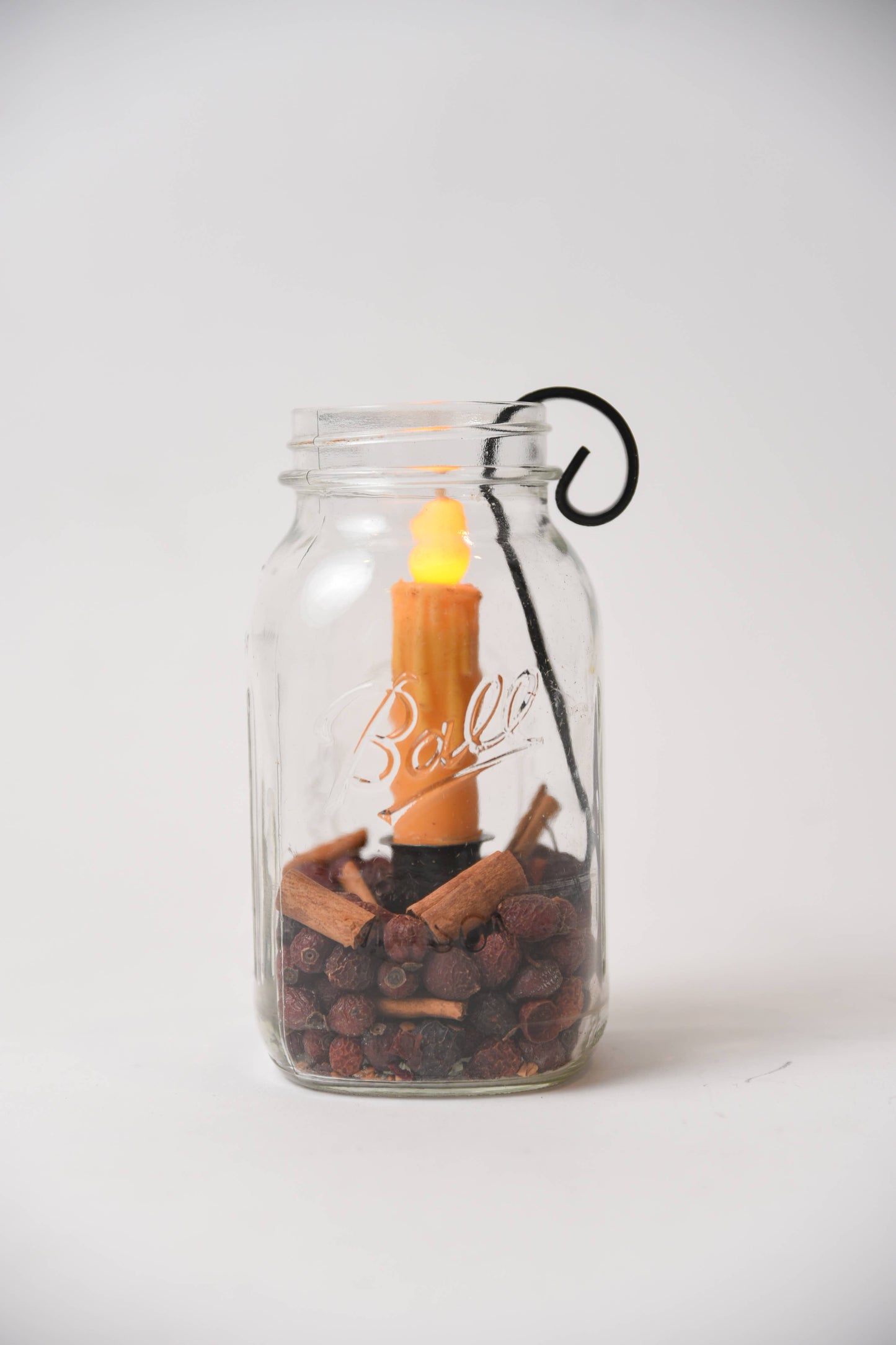 LMS Wholesale - Black Iron Quart Jar Taper Holder