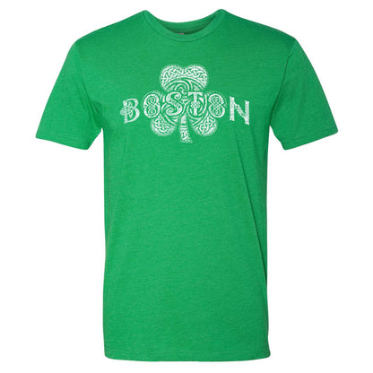 Charleston Apparel - Customizable City Kelly Green Celtic Clover Shamrock BOSTON: Small