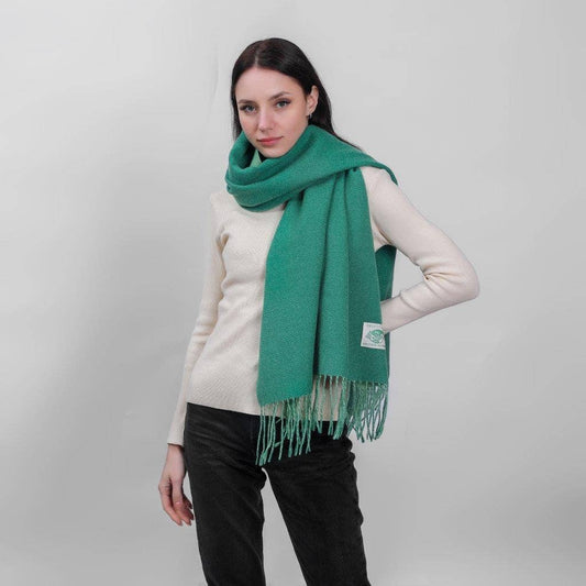 Celtic Ore Crafts - IRS-037F Traditional 2 Tones Scarf  Greens