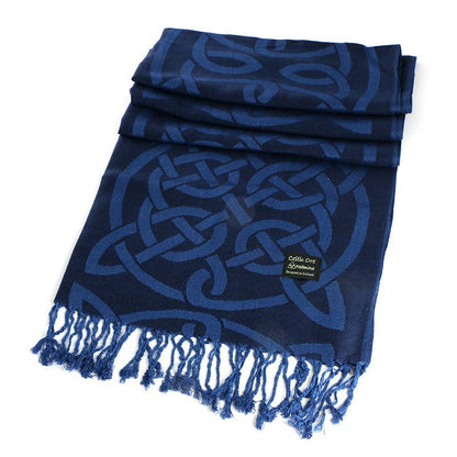 Celtic Ore Crafts - IRS-008H Celtic Trad Pashmina 65cm x 190cm: Blue / 65cm x 190cm
