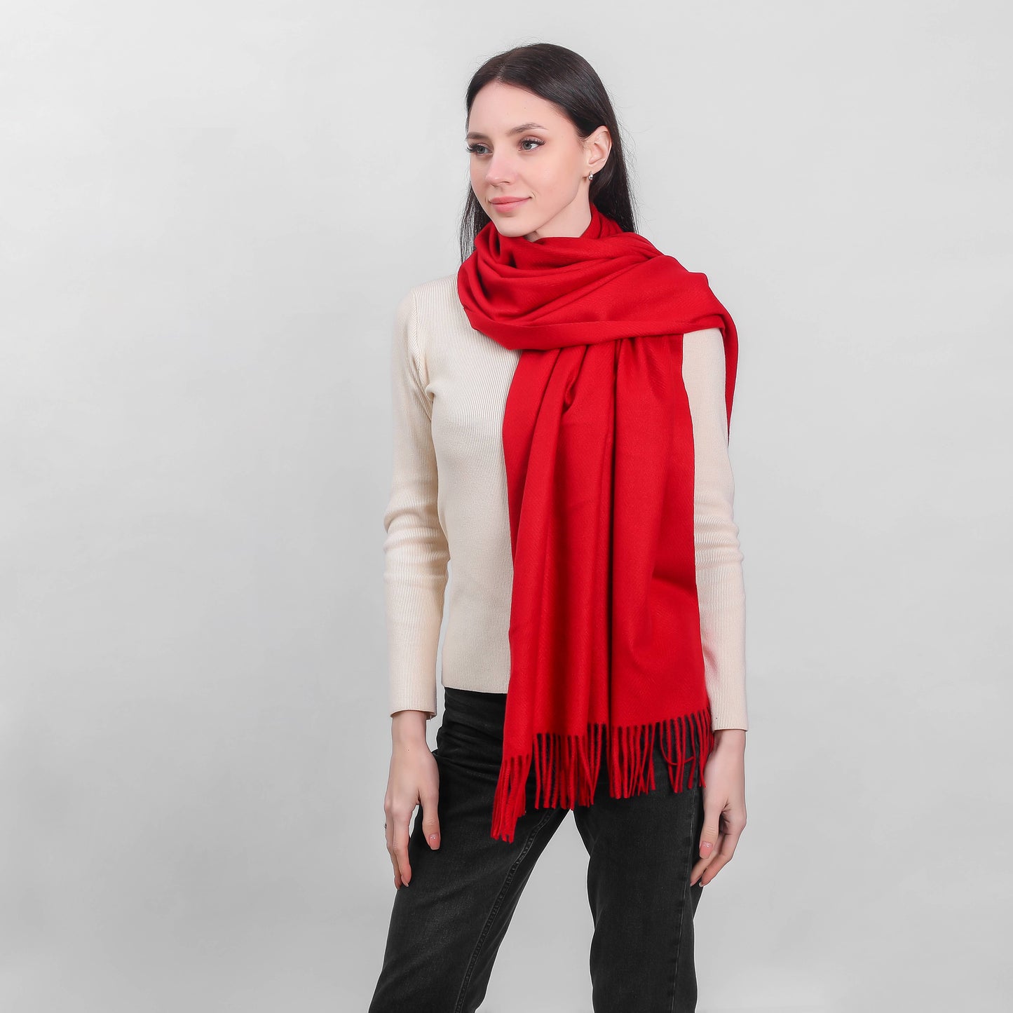 Celtic Ore Crafts - IRS-034A Scarf Super soft Herringbone Burgundy