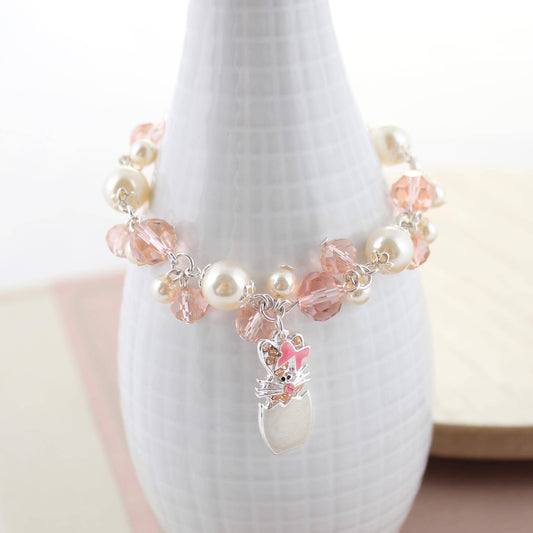 Seasons Jewelry - Easter Egg Bunny Toggle Clasp Bracelet