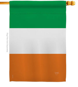 Two Group Flag Co - Flag Ireland Country Garden House 2-Sided Home Décor Yard: Double Sided-Thick Fabric / Garden Flag 13" x 18.5" Only