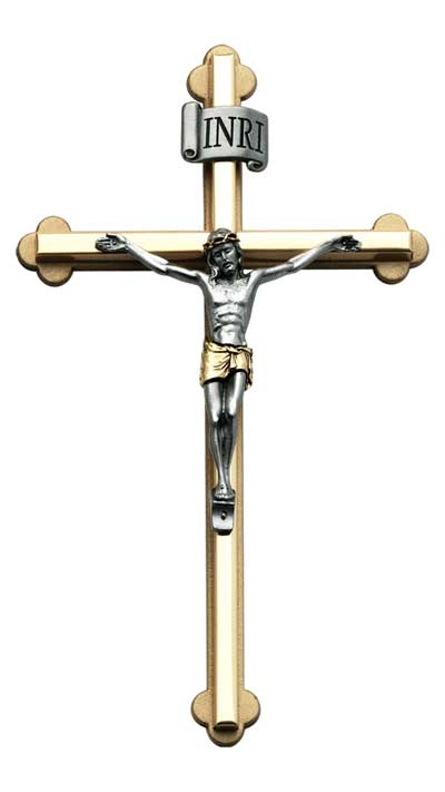Abbey + CA Gift - 2-tone Wall Crucifix 8”