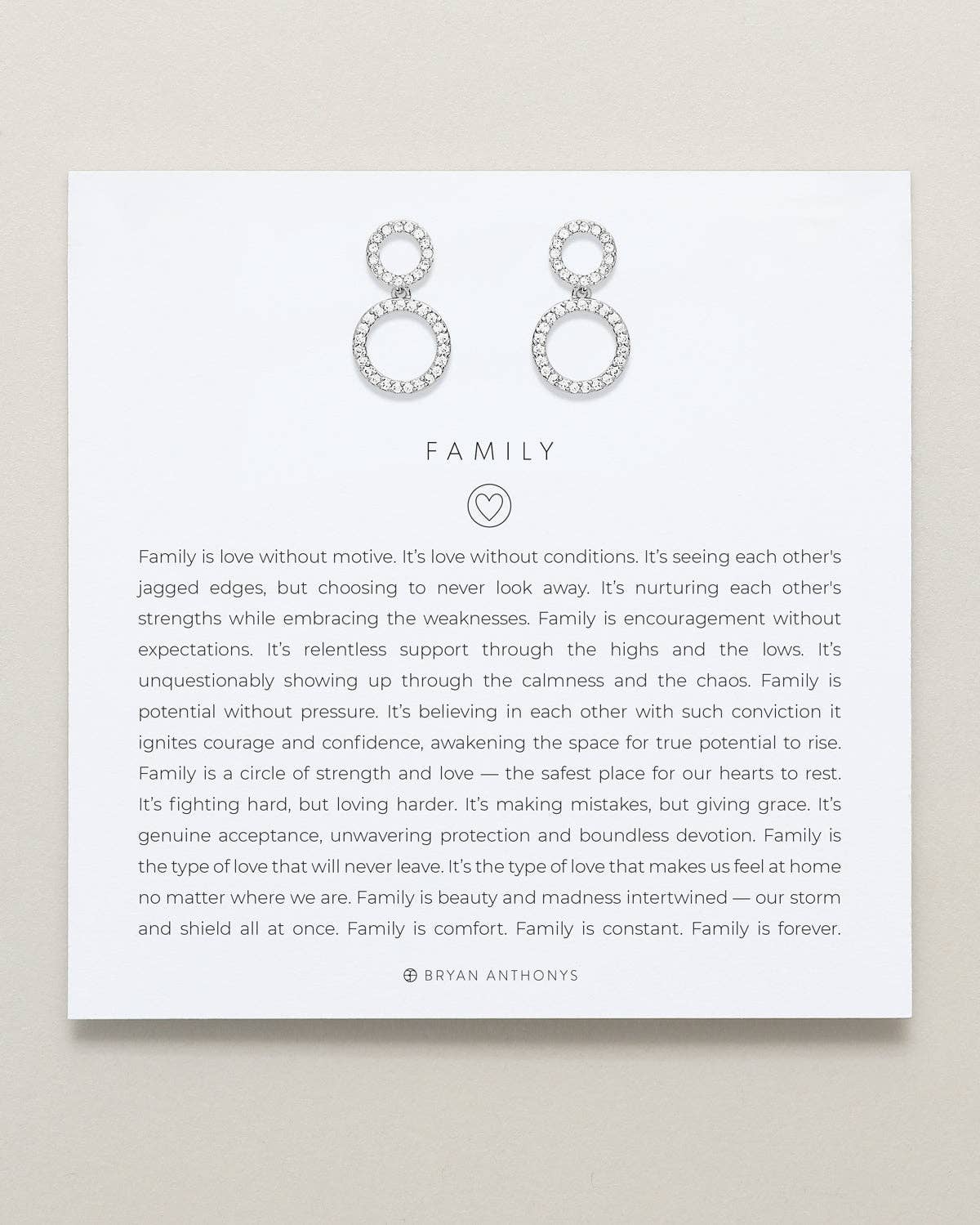 Bryan Anthonys - Family Drop Earrings: Silver