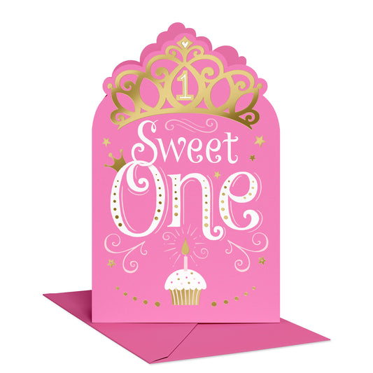 DICKENS INC. - Birthday Age 1 | 1st Birthday Card for Baby Girl