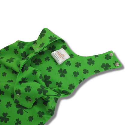 biau-biau - Shamrock Organic Cotton Jersey Romper: 3-6 M