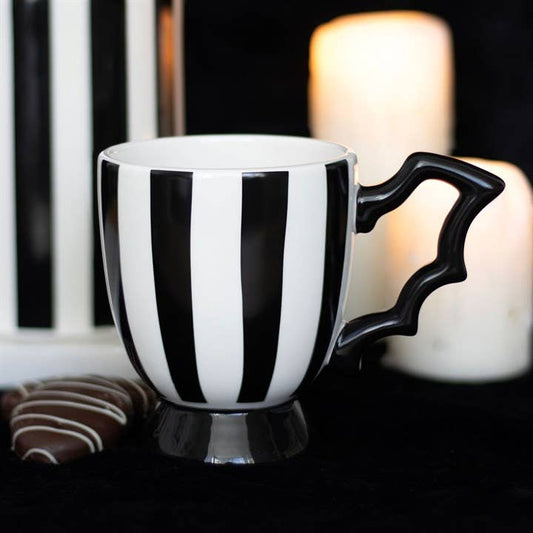 Something Different Wholesale - Gothic Striped Bat Wing Teacup