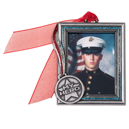 Gloria Duchin - Pewter Military Hero Photo Frame Ornament