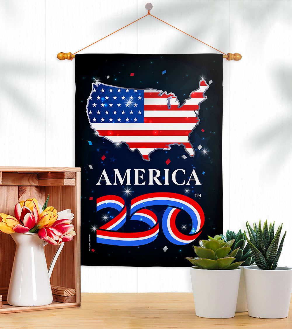 Two Group Flag Co - America 250 Flag Celebration USA 250th Home Decor: Garden Flag 13" x 18.5" Only / Double Sided-Thick Fabric