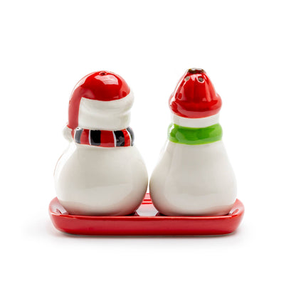 Grace Teaware - Gift Boxed Snowmen Figurine Salt and Pepper Shaker Set
