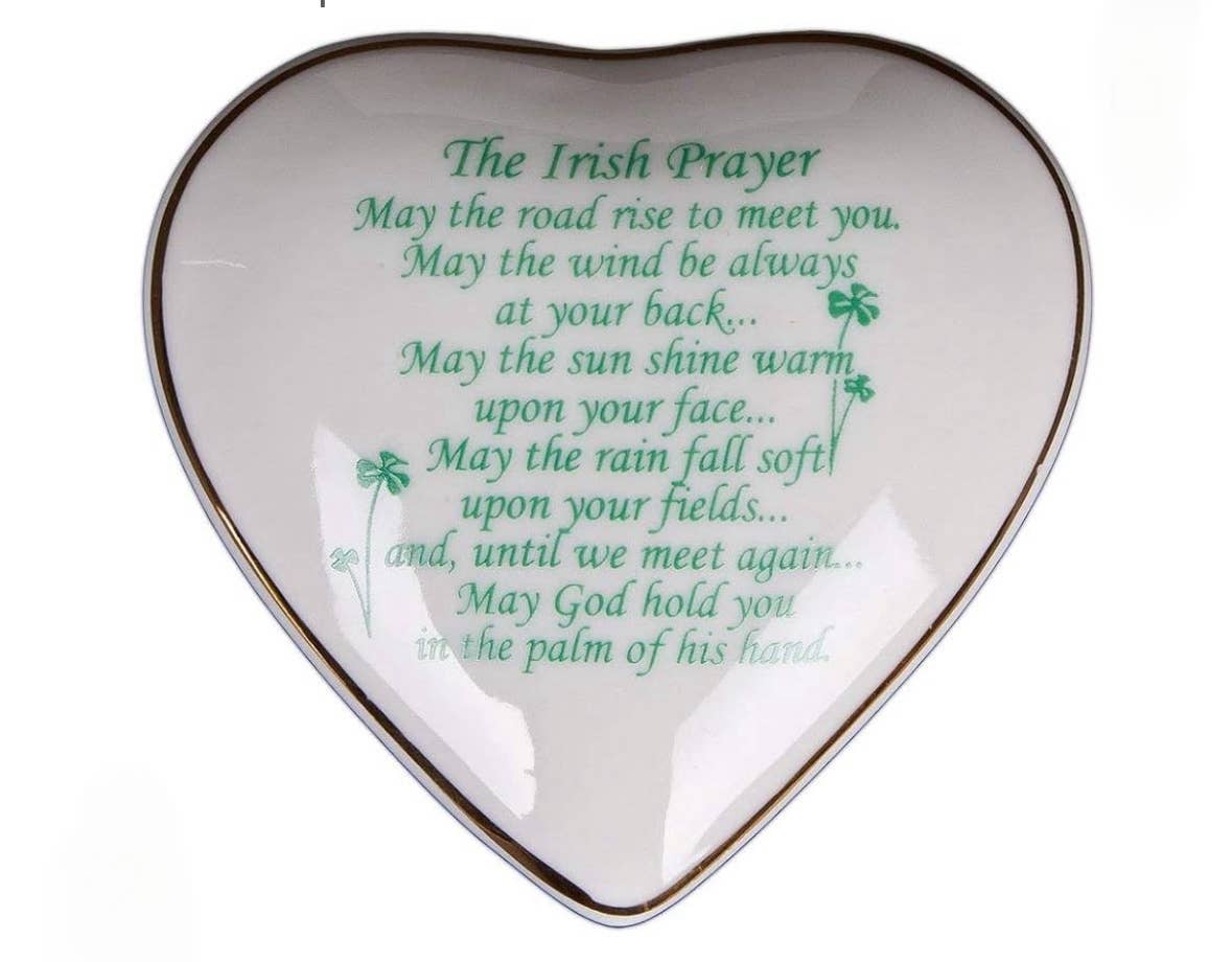 CBE Inc - Irish Prayer Porcelain Keepsake Box: Heart
