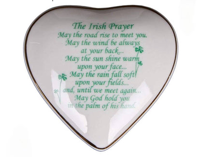 CBE Inc - Irish Prayer Porcelain Keepsake Box: Heart