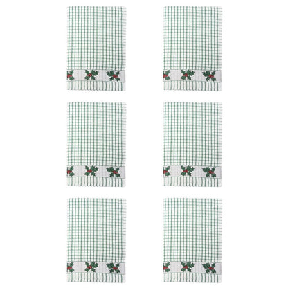 Dublin Gift Company - Poli Dri Jacquard Holly Tea Towel: Pack of 4