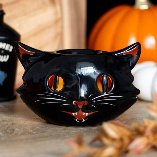Something Different Wholesale - Spooky Black Cat Halloween Oil Burner