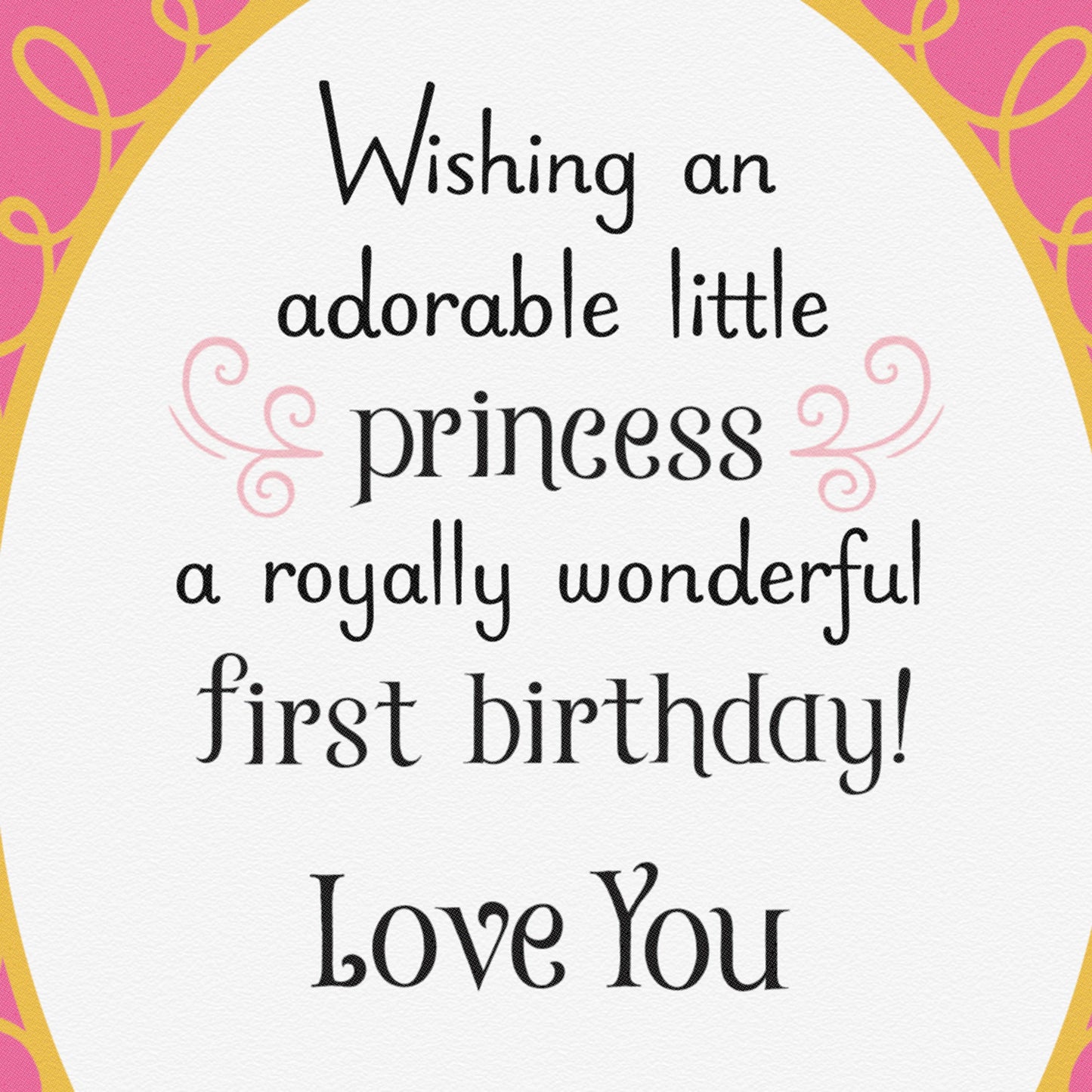 DICKENS INC. - Birthday Age 1 | 1st Birthday Card for Baby Girl