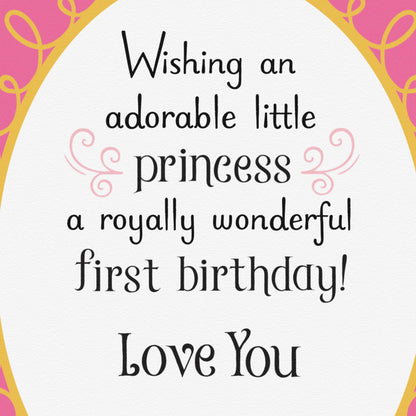 DICKENS INC. - Birthday Age 1 | 1st Birthday Card for Baby Girl