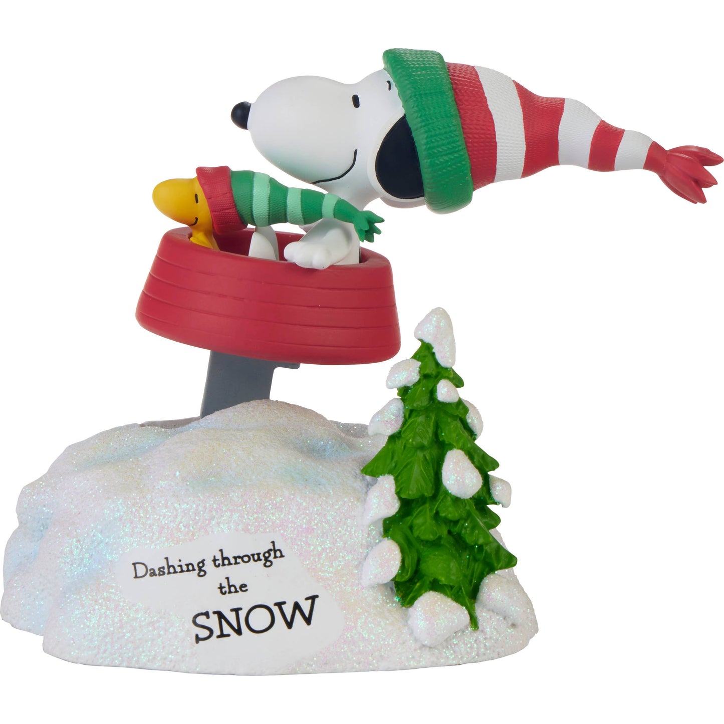 Precious Moments - Peanuts Dashing Through The Snow Rocking Musical