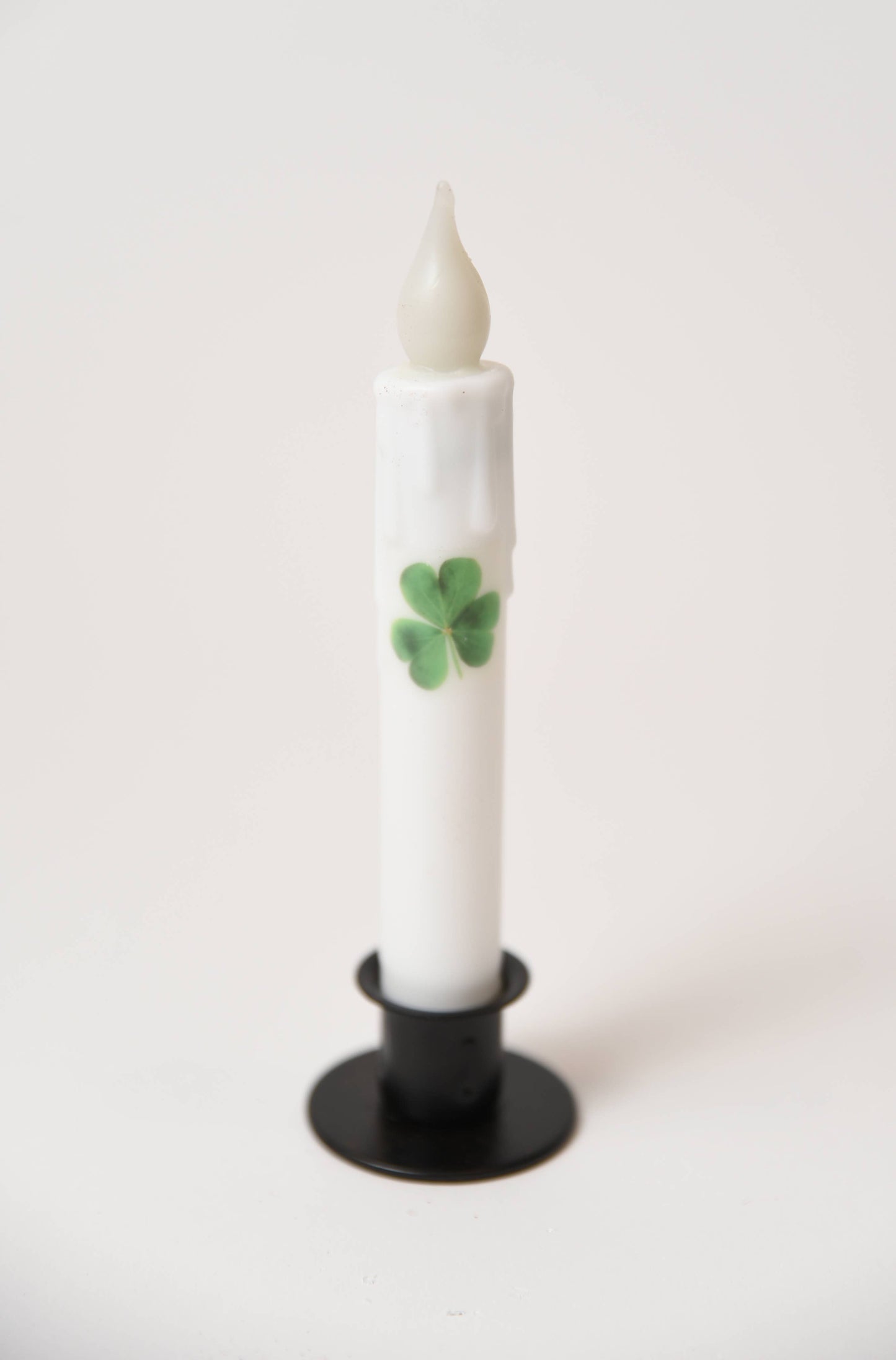 LMS Wholesale - Shamrock LED Timer Taper Candle: White