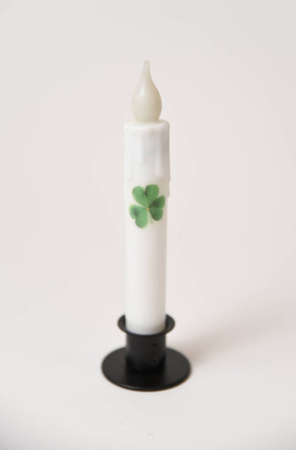 LMS Wholesale - Shamrock LED Timer Taper Candle: White