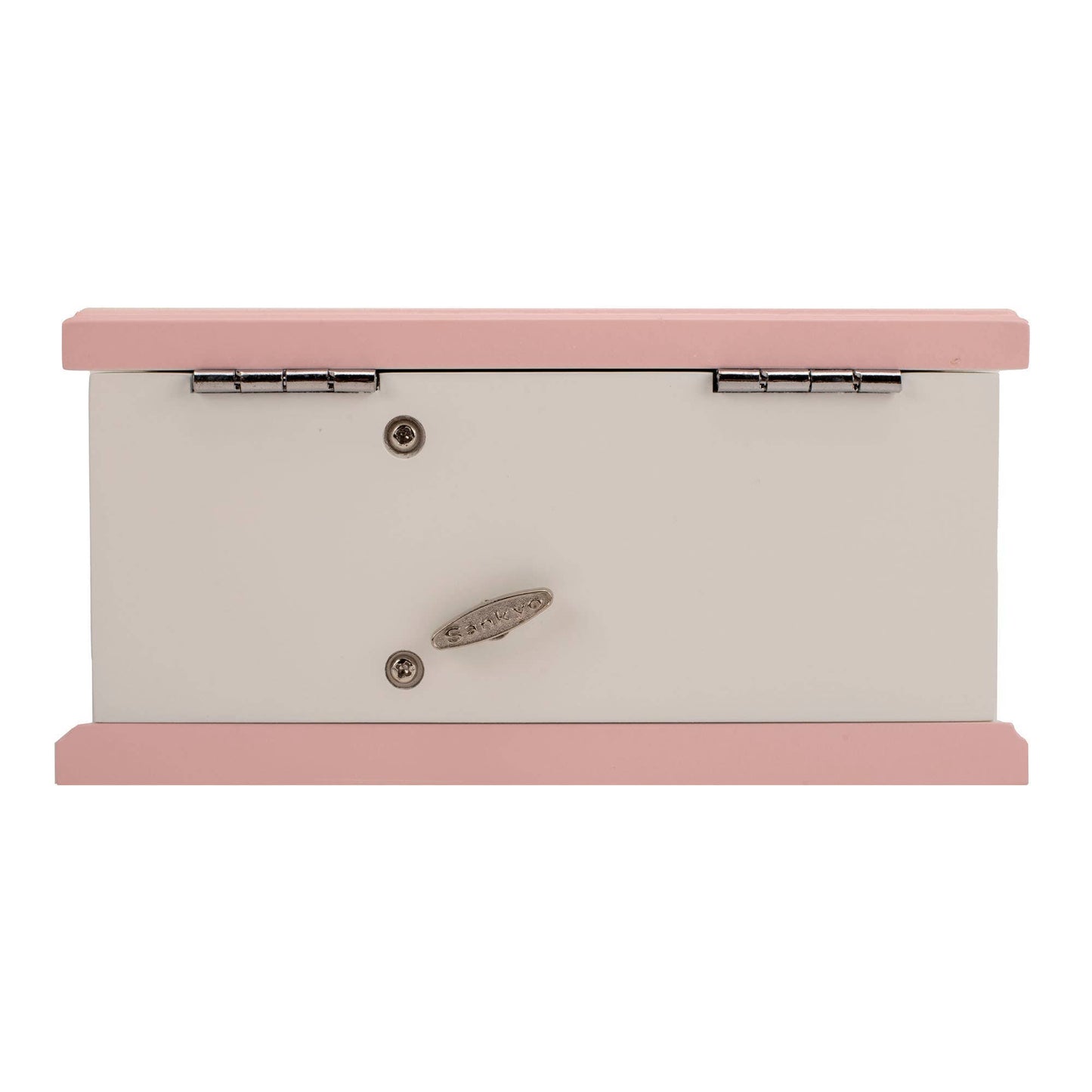 Cottage Garden - Ballerina White/Pink 7.5x5.4 MDF/Velvet Musical Jewelry Box