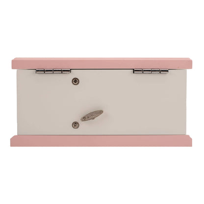 Cottage Garden - Ballerina White/Pink 7.5x5.4 MDF/Velvet Musical Jewelry Box