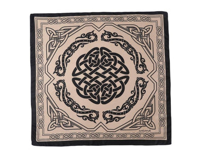 Celtic Ore Crafts - IRS-036C Polysilk Scarf Celtic Cream/Black