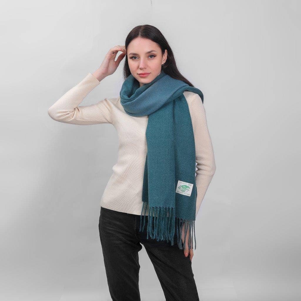 Celtic Ore Crafts - IRS-037E Traditional 2 Tones Scarf Teals