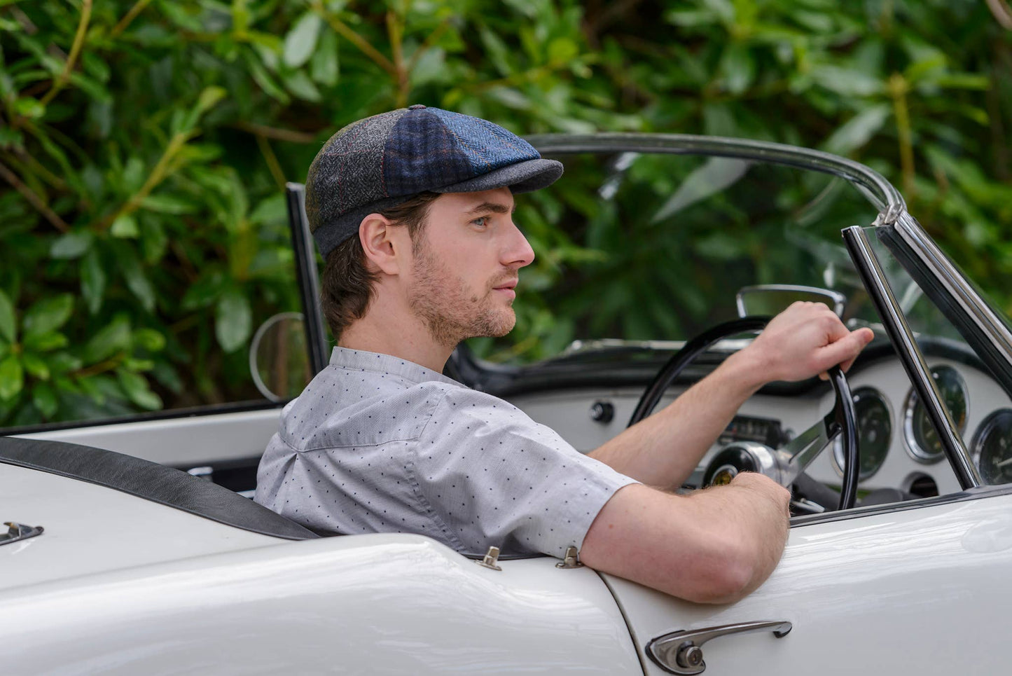 Mucros Weavers - Men's 100% Tweed Driving Cap Patch
